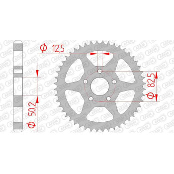 AFAM steel sprocket 40 teeth pitch 530 type 92803 Harley Davidson XLH 883 4