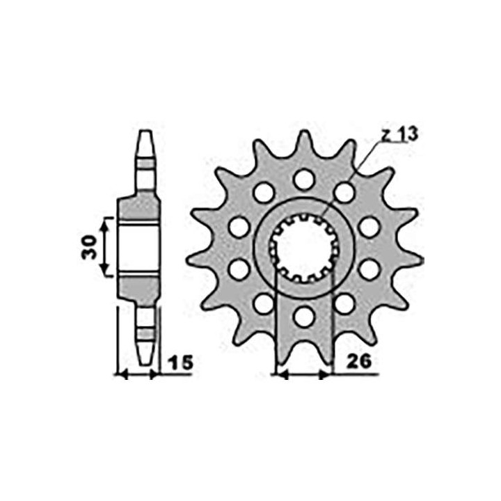 Pignon PBR 17 teeth not 525 type 2198 BMW S1000RR