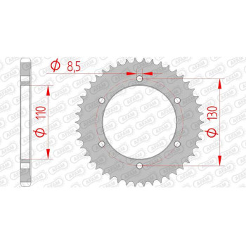AFAM steel crown 46 teeth not 428 type 12216 Yamaha TZR 125