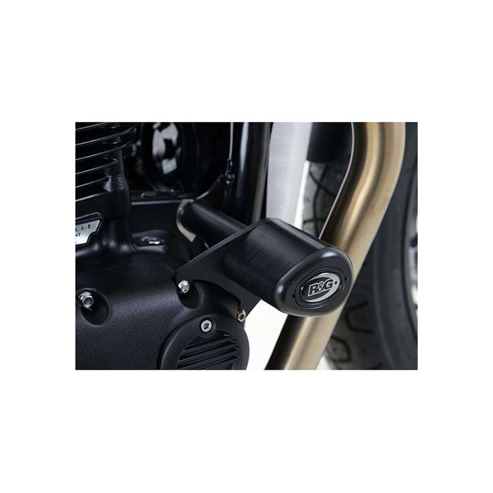Tampons de protection R&G AERO (CP0407BL) Triumph T120/STREET TWIN/THRUXTON