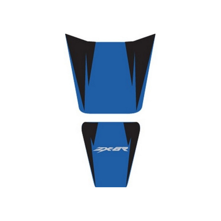Housse de selle Bagster (2141E) Bleu/Noir/Lettres Grises Claires Kawasaki ZX6 R/RR 04