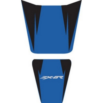 Housse de selle Bagster (2141E) Bleu/Noir/Lettres Grises Claires Kawasaki ZX6 R/RR 04 Housse de selle Bagster (2141E) Bleu/Noir/Lettres Grises Claires Kawasaki ZX6 R/RR 04
