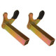 Supports acier V pour béquille arrière Brazoline (section carré)