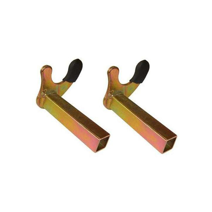 Supports acier V pour béquille arrière Brazoline (section carré)