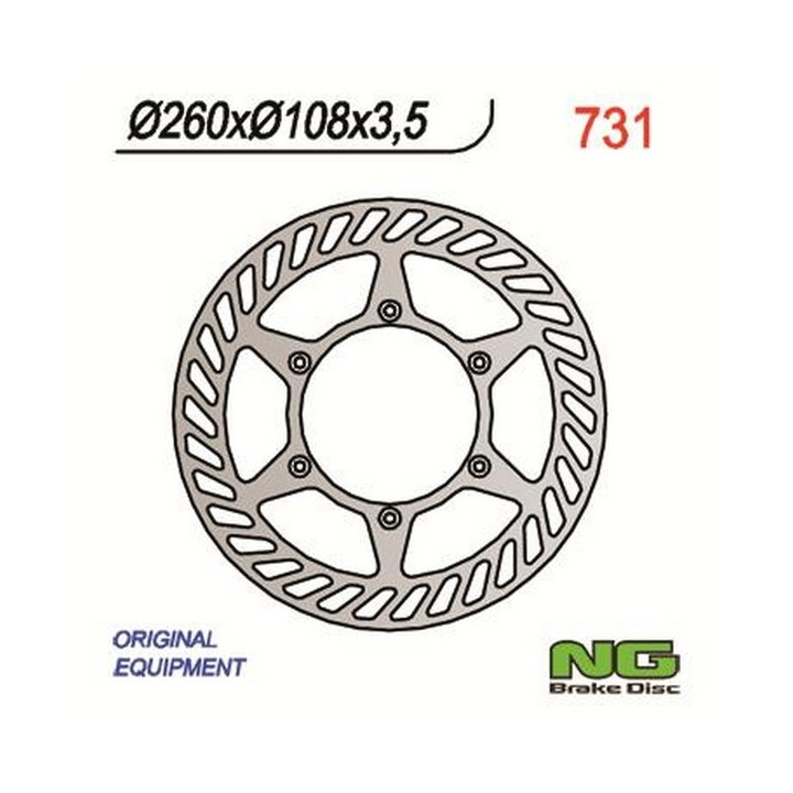 Motorcycle brake disc fixed 260mm (ref. 731)