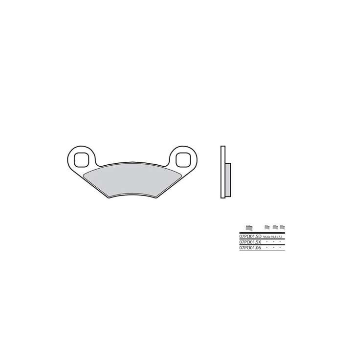 Plaquettes de frein sinter BREMBO 07PO01SD