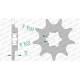 Pignon AFAM 09 dents pas 520 type 94304 JCM 243