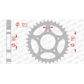 Couronne acier AFAM 35 dents pas 630 type 10800 Honda CBX 1000 Couronne acier AFAM 35 dents pas 630 type 10800 Honda CBX 1000