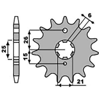Pignon PBR 15 dents pas 530 type 509 Kawasaki Z400D1/4 Pignon PBR 15 dents pas 530 type 509 Kawasaki Z400D1/4