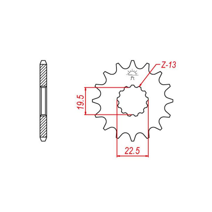 Pignon JT 15 dents pas 520 type S435