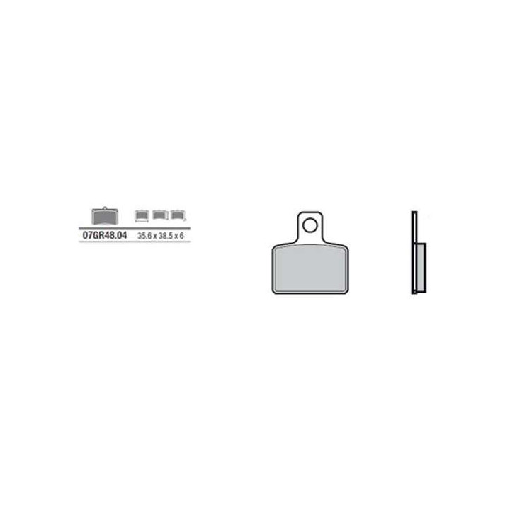 Plaquettes de frein organique BREMBO 07GR4804
