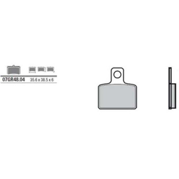 Plaquettes de frein organique BREMBO 07GR4804