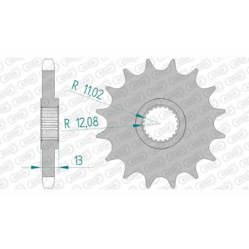 Pignon AFAM 16 dents pas 530 type 94503 Bombardier/BRP DS 650 Baj