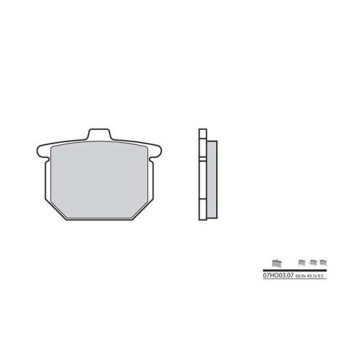 Plaquettes de frein organique BREMBO 07HO0307
