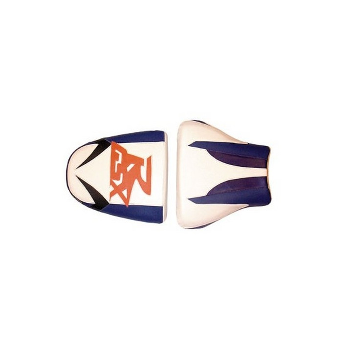 Housse de selle Bagster (2035H) Blanc/Baltique/Bleu/Noir/Lettres Orange Fluo Suzuki GSX750R 98 Housse de selle Bagster (2035H) Blanc/Baltique/Bleu/Noir/Lettres Orange Fluo Suzuki GSX750R 98