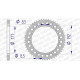 Couronne alu AFAM 52 dents pas 520 type 63300 Husqvarna CR 125 Couronne alu AFAM 52 dents pas 520 type 63300 Husqvarna CR 125
