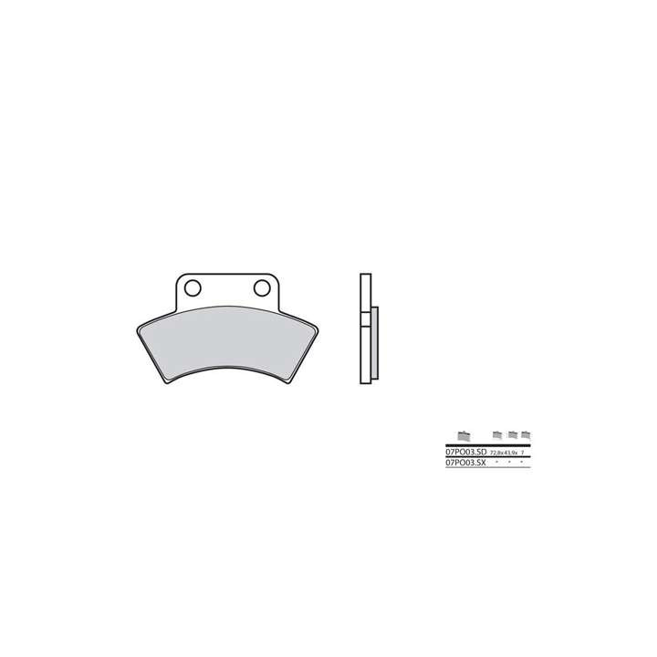 Brake pads sinter BREMBO 07PO03SD