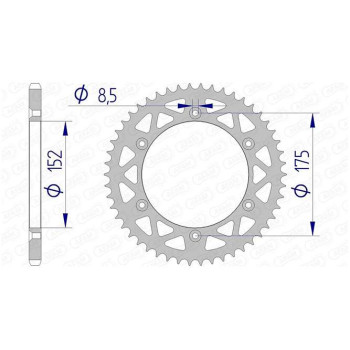 AFAM 51 toothed crown not 520 type 13508N Yamaha WR 125