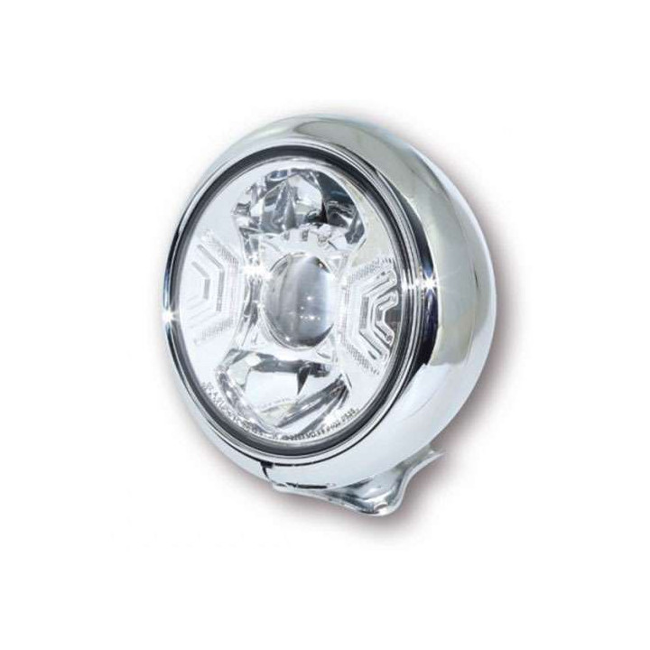HIGHSIDER HD-STYLE 7-inch LED motorcycle headlight Type 2 Chrome