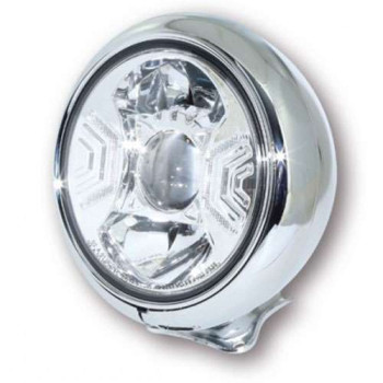 Phare moto leds 7 pouces HIGHSIDER HD-STYLE Type 2 Chrome Phare moto leds 7 pouces HIGHSIDER HD-STYLE Type 2 Chrome