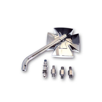 Rétroviseurs moto HIGHSIDER IRON CROSS CHROME