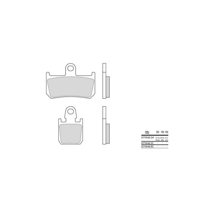 Ceramic racing carbon brake pads BREMBO 07YA46RC