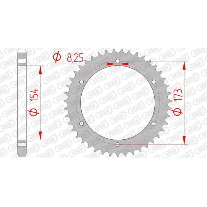 AFAM steel crown 43 teeth not 525 type 35803 Aprilia RST 1000 Futura