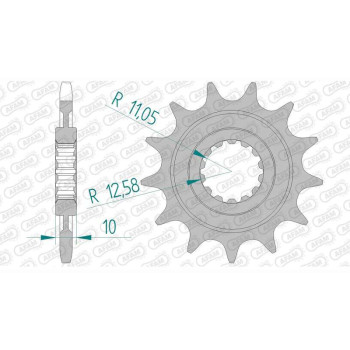AFAM 13 teeth not 520 type 94312 GAS-GAS EC 250 Enduro