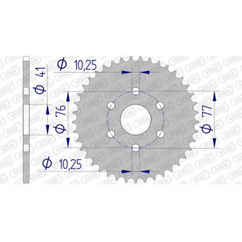 Couronne alu AFAM 35 dents pas 415 type 11207 Honda NSF 250 Couronne alu AFAM 35 dents pas 415 type 11207 Honda NSF 250