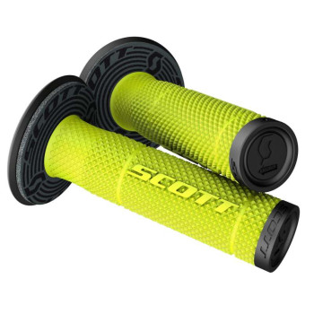 Poignées Scott SX II + Donut GRIP Jaune Néon/Noir