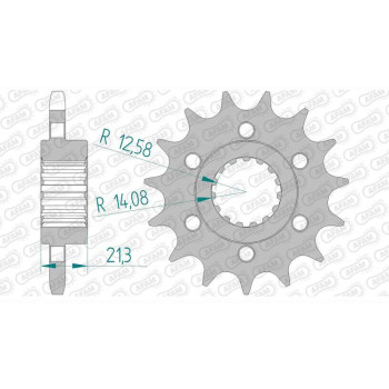 Pignon AFAM 16 dents pas 525 type 37600 Aprilia 750 Dorsoduro