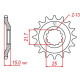 Pignon JT 15 dents pas 630 type 514