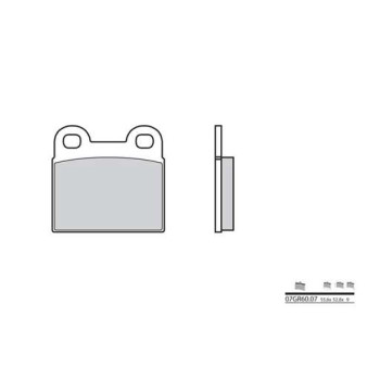 Plaquettes de frein organique BREMBO 07GR6007