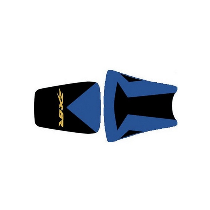 Housse de selle Bagster (2141C) Bleu/Noir/Lettres Jaunes Kawasaki ZX6 R/RR 03-04 Housse de selle Bagster (2141C) Bleu/Noir/Lettres Jaunes Kawasaki ZX6 R/RR 03-04