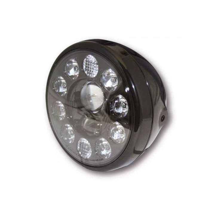 7-inch LED motorcycle headlight HIGHSIDER RENO Type 1 Black