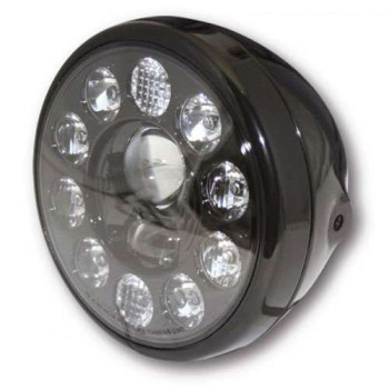 Phare moto leds 7 pouces HIGHSIDER RENO Type 1 Noir Phare moto leds 7 pouces HIGHSIDER RENO Type 1 Noir