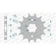 Pignon AFAM 17 dents pas 428 type 20209 Derbi 125 R Senda