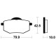 Brake plates organic motorcycle Bendix MA116