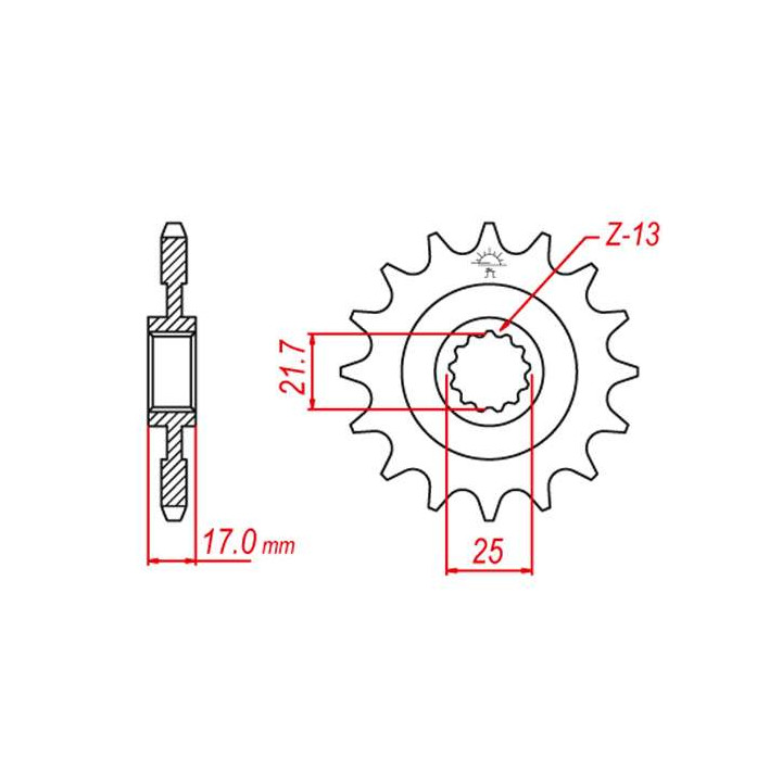 Pignon JT 15 teeth not 520 type 1381 Honda CB500F Pignon JT 15 teeth not 520 type 1381 Honda CB500F