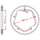 Couronne alu JT 36 dents ultra-light pas 520 type 751