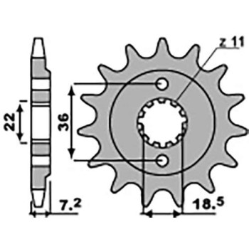 Pignon PBR 12 dents pas 520 type 2067