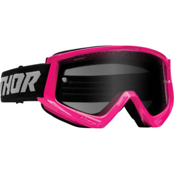Masque moto cross Thor COMBAT RACER SAND FLO PINK/GRAY