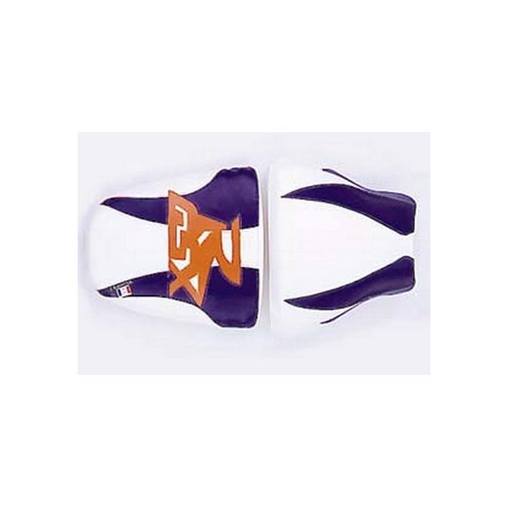 Saddle cover Bagster (2035G) Baltic/Blanc/Azur/Letters Orange Fluo Suzuki GSX750R 98 Saddle cover Bagster (2035G) Baltic/Blanc/Azur/Letters Orange Fluo Suzuki GSX750R 98