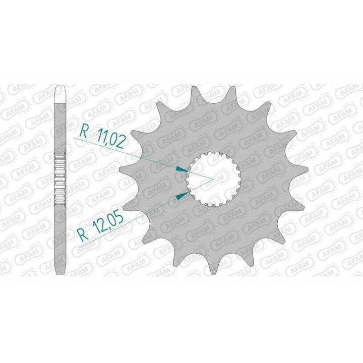 Pignon AFAM 14 dents pas 520 type 61201 Aprilia 125 Classic