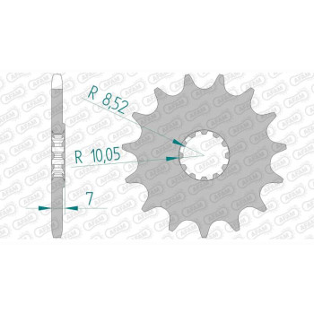 Pignon AFAM 15 dents pas 420 type 94109 Aprilia RX 50