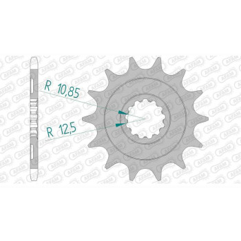 Pignon anti-boue AFAM 14 dents pas 520 type 27502 Kawasaki KLX 450 R