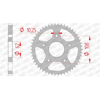 Couronne acier AFAM 50 dents pas 428 type 47201 Derbi GPR 125 Nude Couronne acier AFAM 50 dents pas 428 type 47201 Derbi GPR 125 Nude