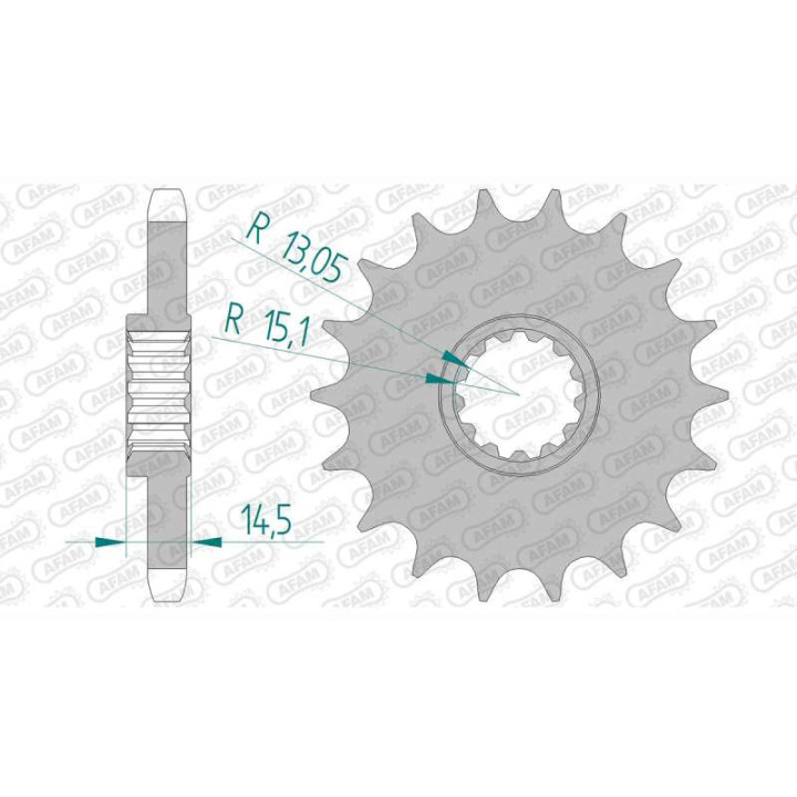 Pignon AFAM 18 dents pas 530 type 20802 Honda CB1100 RS ABS