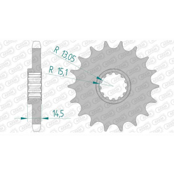 Pignon AFAM 18 dents pas 530 type 20802 Honda CB1100 RS ABS
