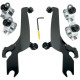 Fixation pare-brise Memphis Shades NOIR Sportshield DYNA WIDE GLIDE -05